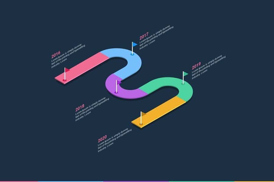 How To Make A Isometric Timeline Infographic in Powerpoint